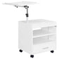 Lerma 1-drawer Adjustable Tray Top Nightstand with Speaker White High Gloss