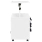 Lerma 1-drawer Adjustable Tray Top Nightstand with Speaker White High Gloss