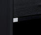 Furda 2-drawer LED Nightstand Bedside Table with Speaker Black Ash
