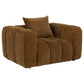 Lazaro Fabric Upholstered Wide Channel Accent Chair Bronze