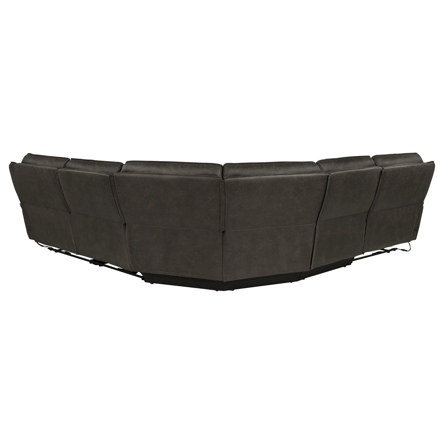 Marcell 5-Piece L-Shaped Modular Power Reclining Sectional Sofa Grey