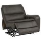 Marcell 5-Piece L-Shaped Modular Power Reclining Sectional Sofa Grey