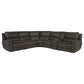 Marcell 6-Piece L-Shaped Power Reclining Sectional with Console Grey