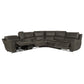 Marcell 6-Piece L-Shaped Power Reclining Sectional with Console Grey