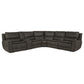 Marcell 6-Piece L-Shaped Power Reclining Sectional with Console Grey