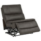Marcell 6-Piece L-Shaped Power Reclining Sectional with Console Grey
