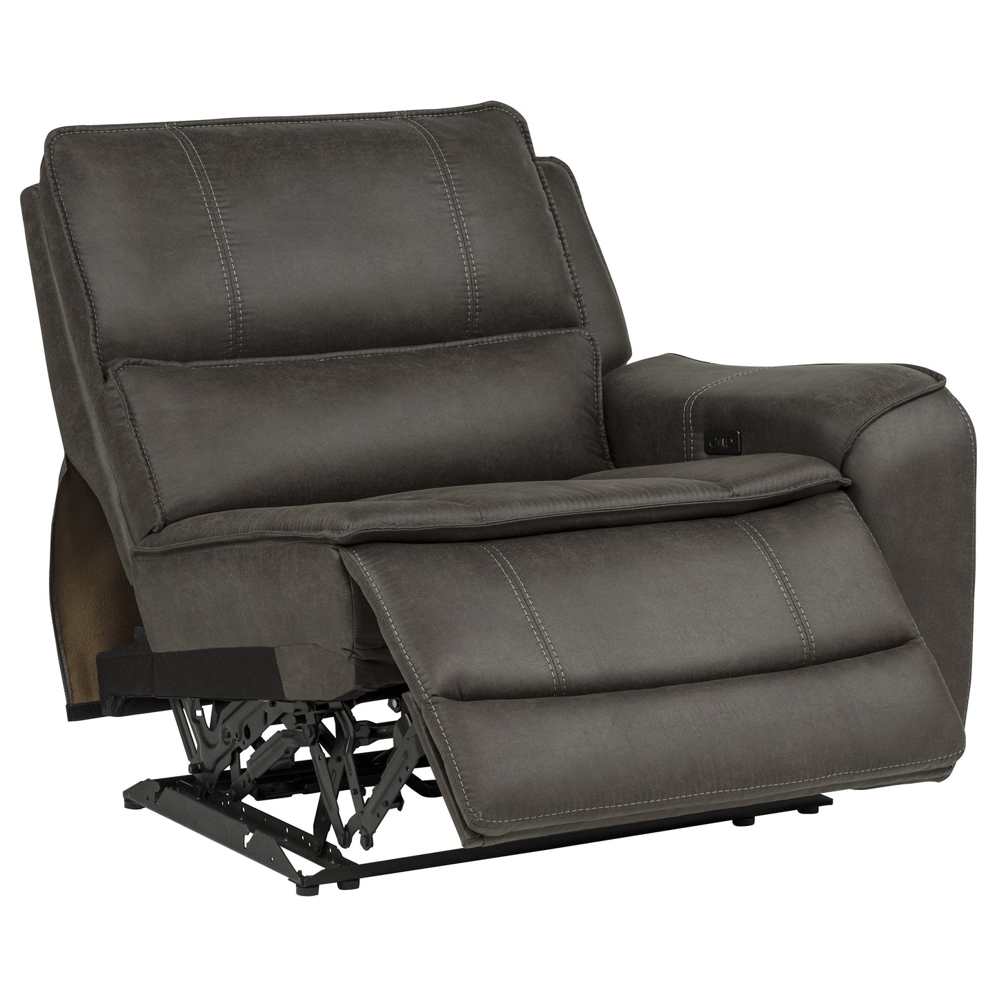 Marcell 6-Piece L-Shaped Power Reclining Sectional with Console Grey