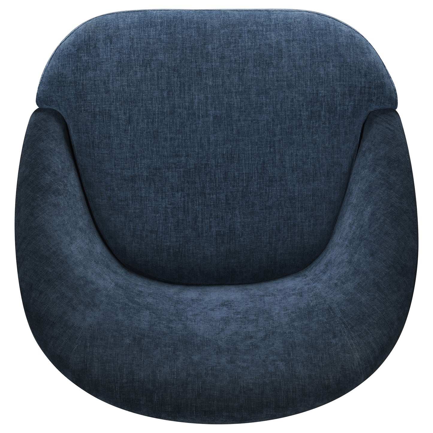 Leon Upholstered Barrel Swivel Accent Chair Navy