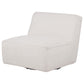 Badoer Faux Fur Swivel Accent Chair Ecru