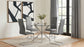 Vance Round 41-inch Glass Top Asterisk Dining Table Chrome
