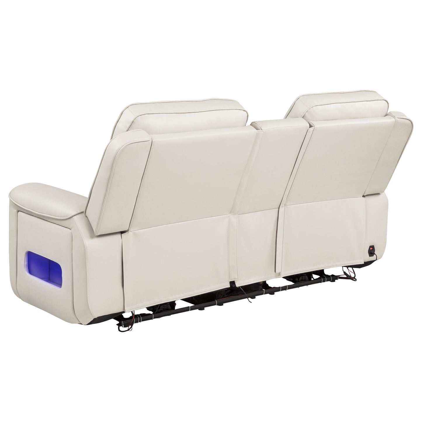Rojas 2-Piece Dual Power Reclining Sofa Set with Drop-Down Console Greige