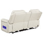 Rojas 2-Piece Dual Power Reclining Sofa Set with Drop-Down Console Greige