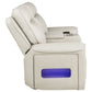 Rojas Dual Power Reclining Loveseat with Bluetooth Speakers Greige