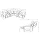 Rojas 3-Piece Dual Power L-Shaped Sectional Sofa with Bluetooth Greige