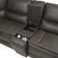 Marcell 5-Piece 3-Seat Power Home Theater Seating with Dual Consoles Grey