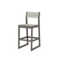 POLYWOOD EDGE Sling Bar Side Chair — Driftwood / Birch Sling