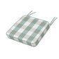 POLYWOOD Chinoiserie Side Chair Seat Cushion — Buffalo Plaid Glacier Spa