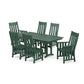 POLYWOOD Acadia 7-Piece Farmhouse Dining Set — Green