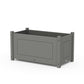 POLYWOOD Country Living Large Rectangle Double Planter Box — Slate Grey