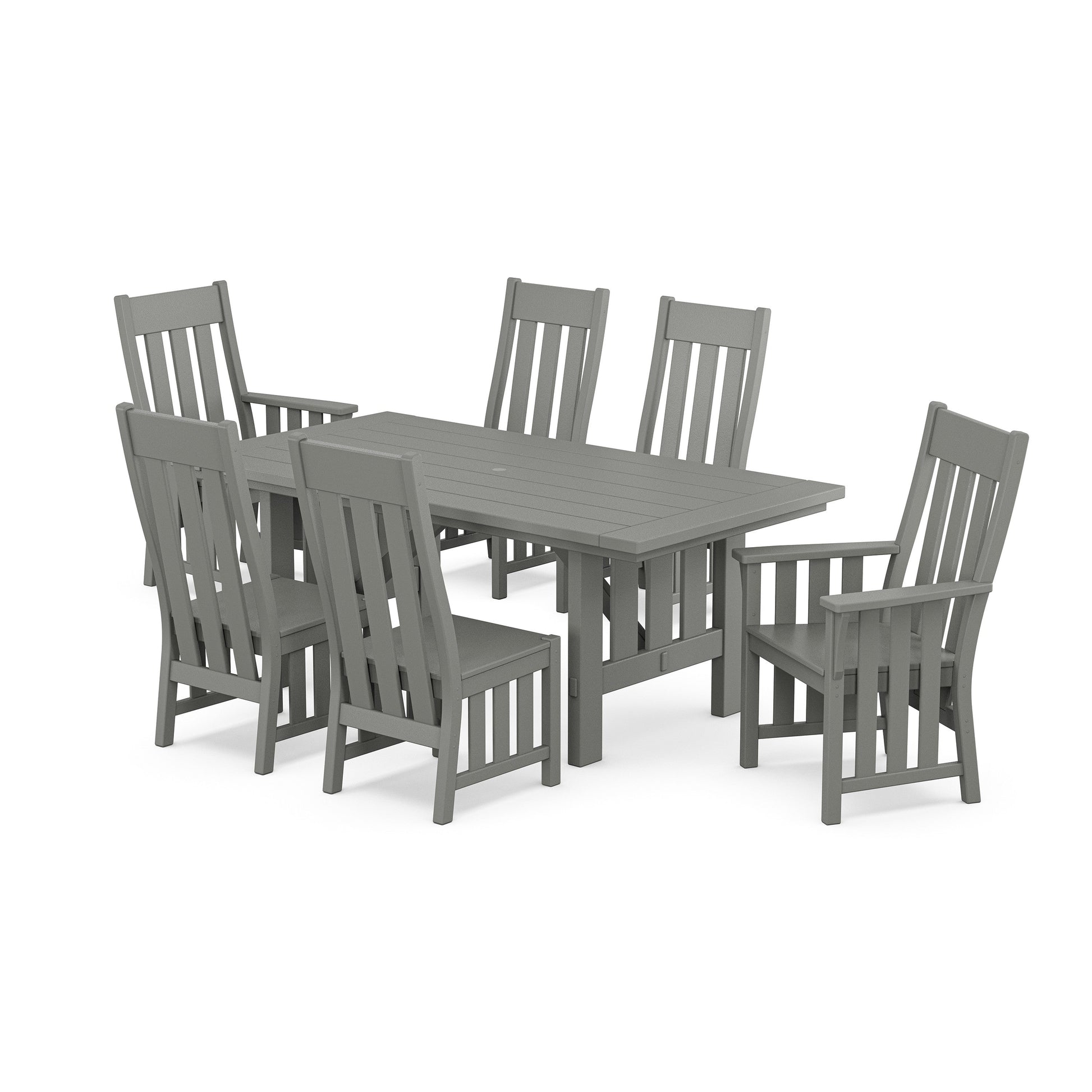 POLYWOOD Acadia 7-Piece Dining Set — Slate Grey
