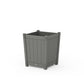POLYWOOD Vineyard Large Tapered Square Short Planter Box — Slate Grey