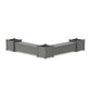POLYWOOD 60" Nautical L- Shaped Planter Storage Bench Corner Set- Large — Slate Grey