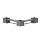POLYWOOD 60" Nautical Straight Double Planter Bench Set - Large