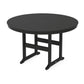 POLYWOOD 60" Round Farmhouse Counter Table — Black