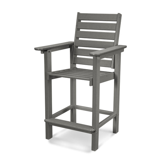 POLYWOOD Captain Counter Chair — Slate Grey