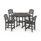 POLYWOOD Savannah 5-Piece Round Farmhouse Counter Set — Vintage Coffee
