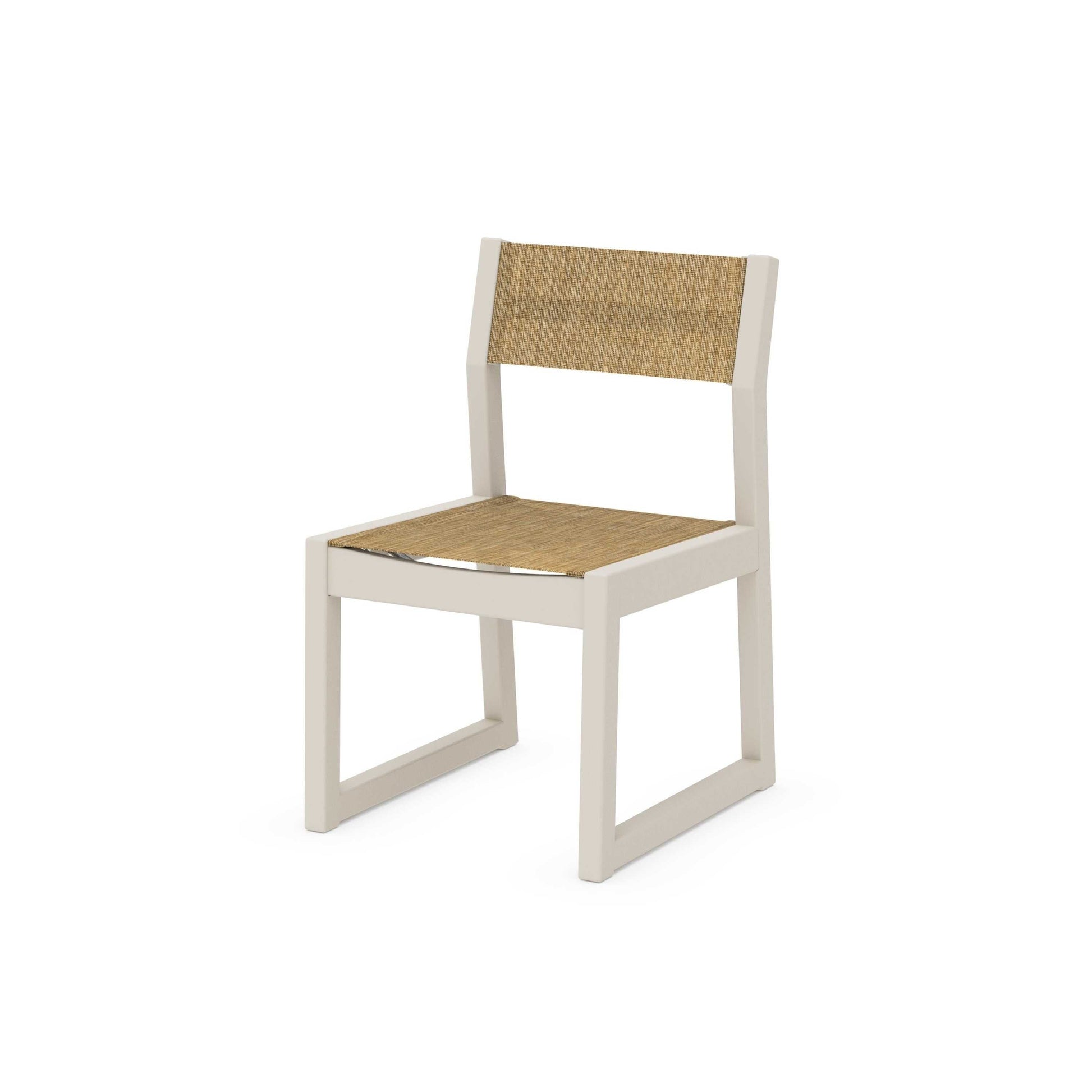 POLYWOOD EDGE Sling Dining Side Chair — Sand / Burlap Sling