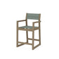 POLYWOOD EDGE Sling Counter Arm Chair — Vintage Sahara / Dupioni Sea Mist Sling