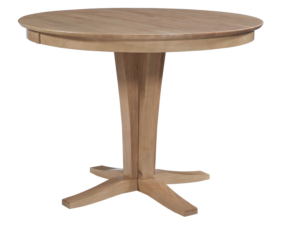 Cosmopolitan - 48" Round Siena Solid Top w/ 36" Verona Pedestal in Honey