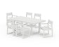 POLYWOOD EDGE Sling 7-Piece Dining Set — Vintage White / White Sling