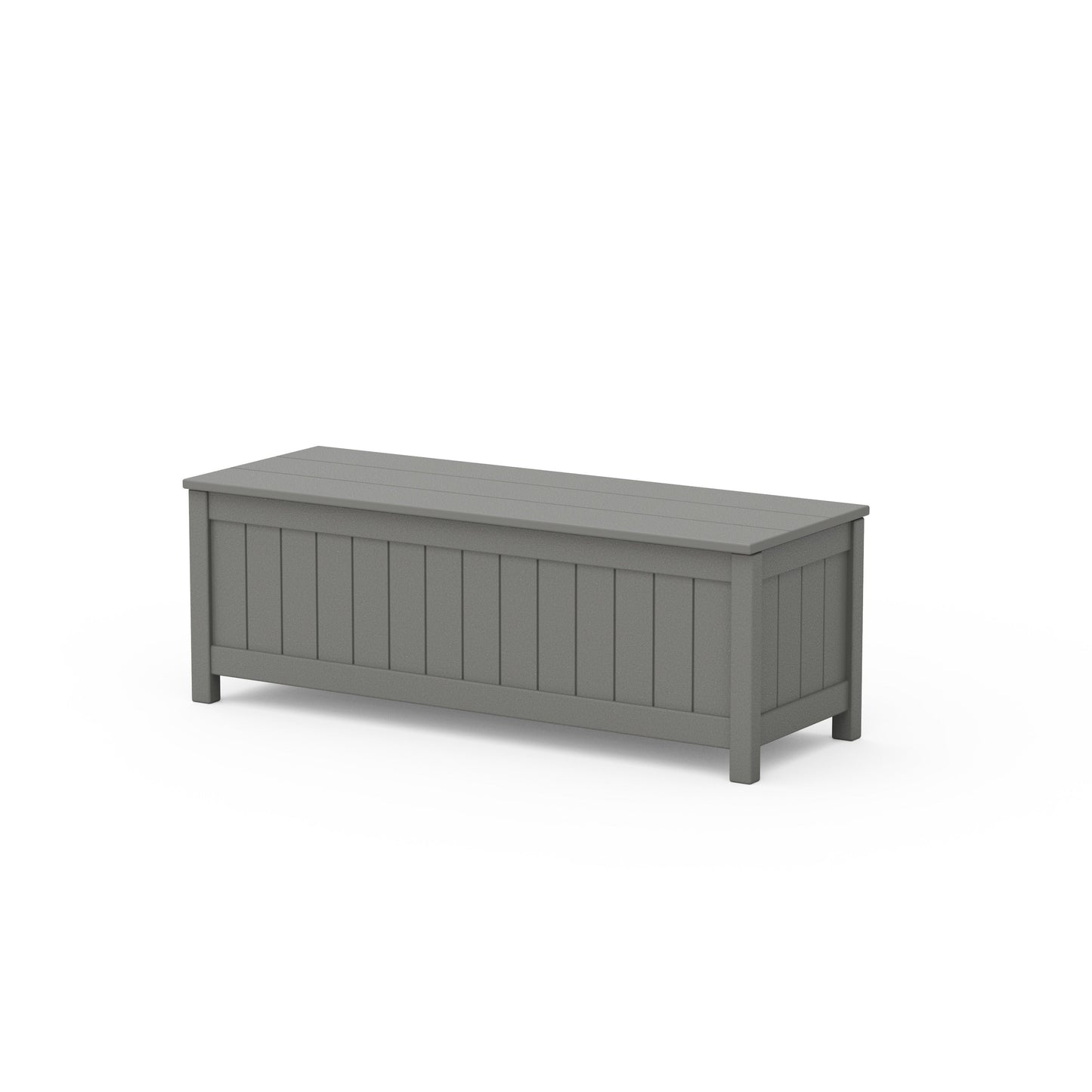 POLYWOOD Vineyard 48" Storage Bench — Slate Grey