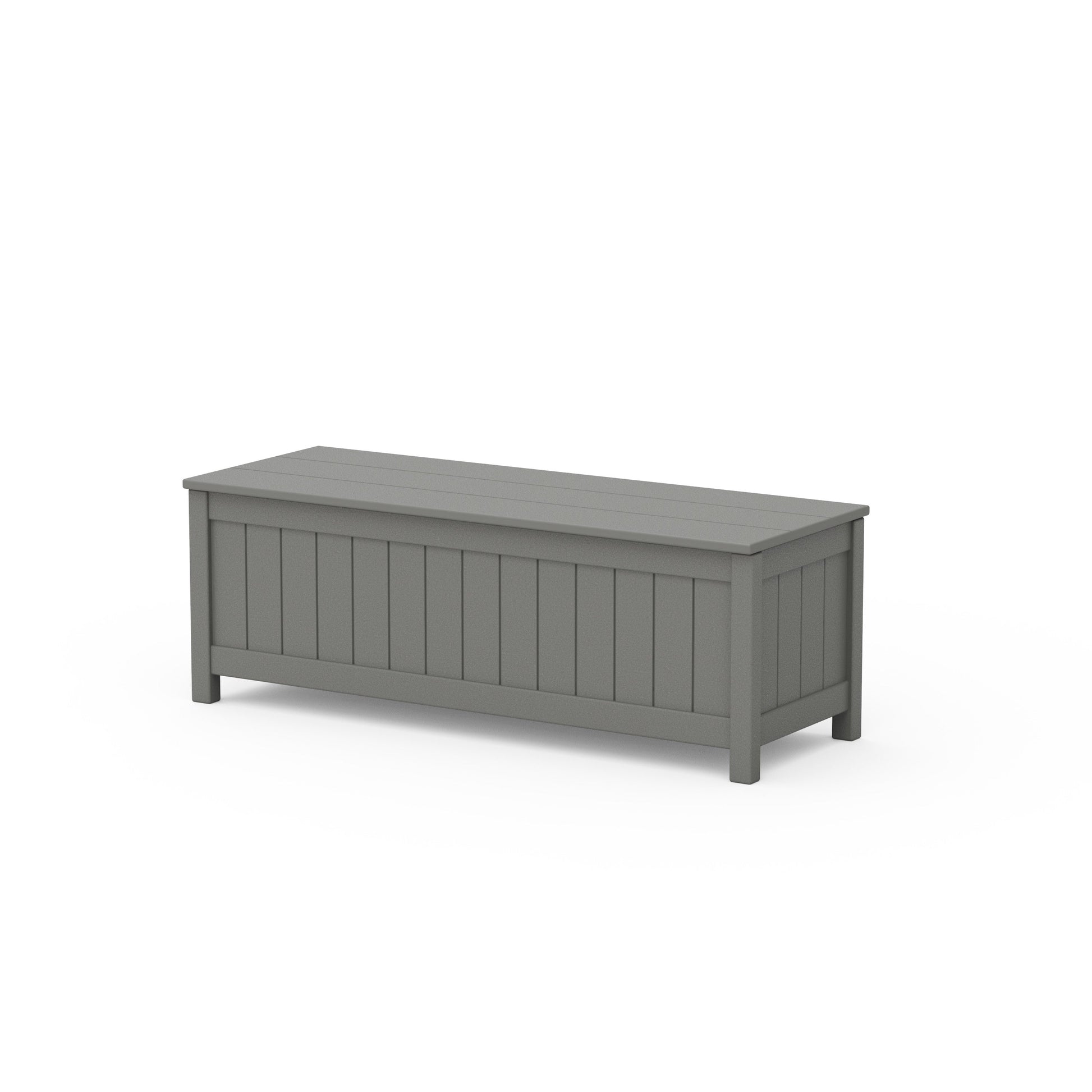 POLYWOOD Vineyard 48" Storage Bench — Slate Grey