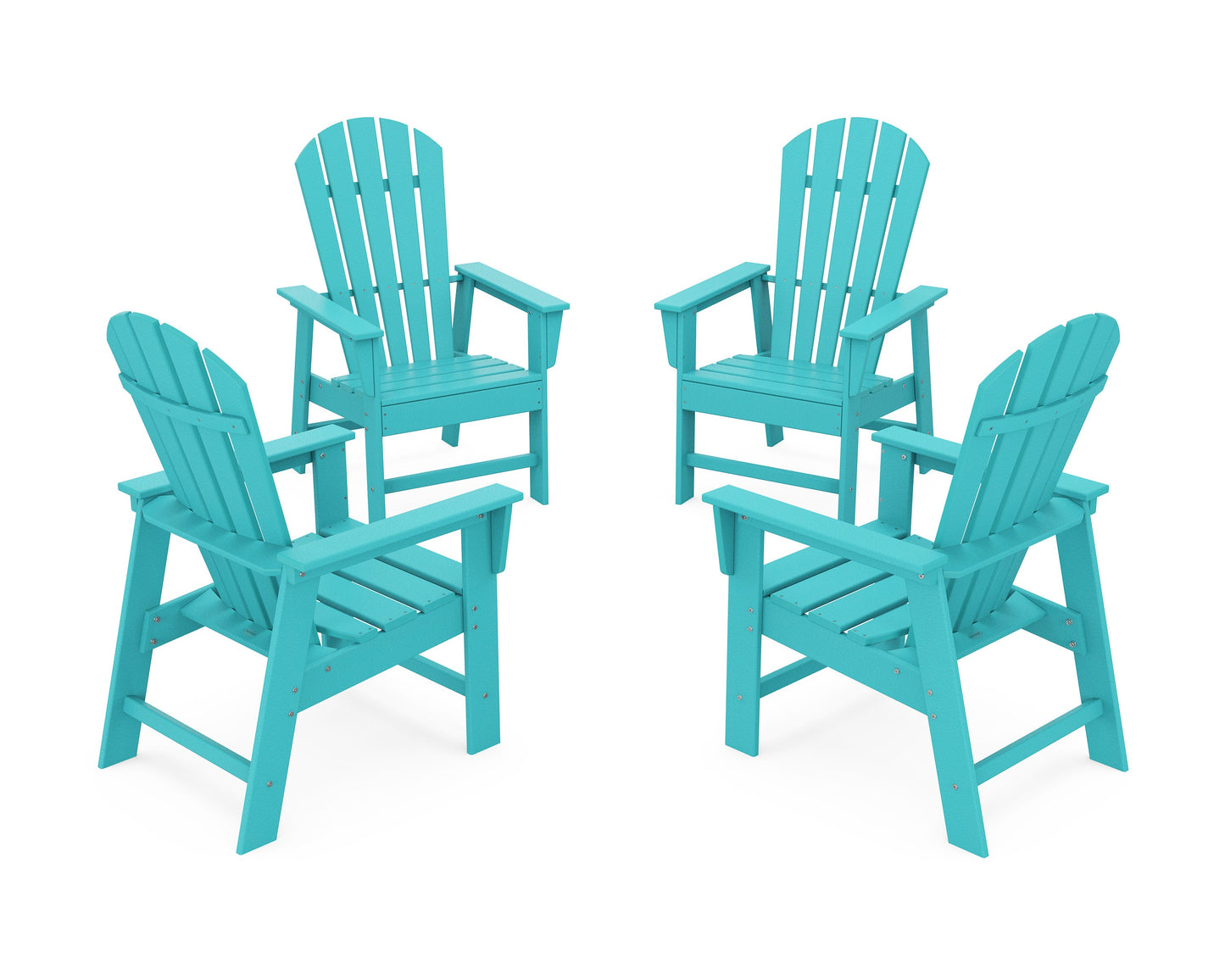 POLYWOOD 4-Piece South Beach Casual Chair Conversation Set — Aruba