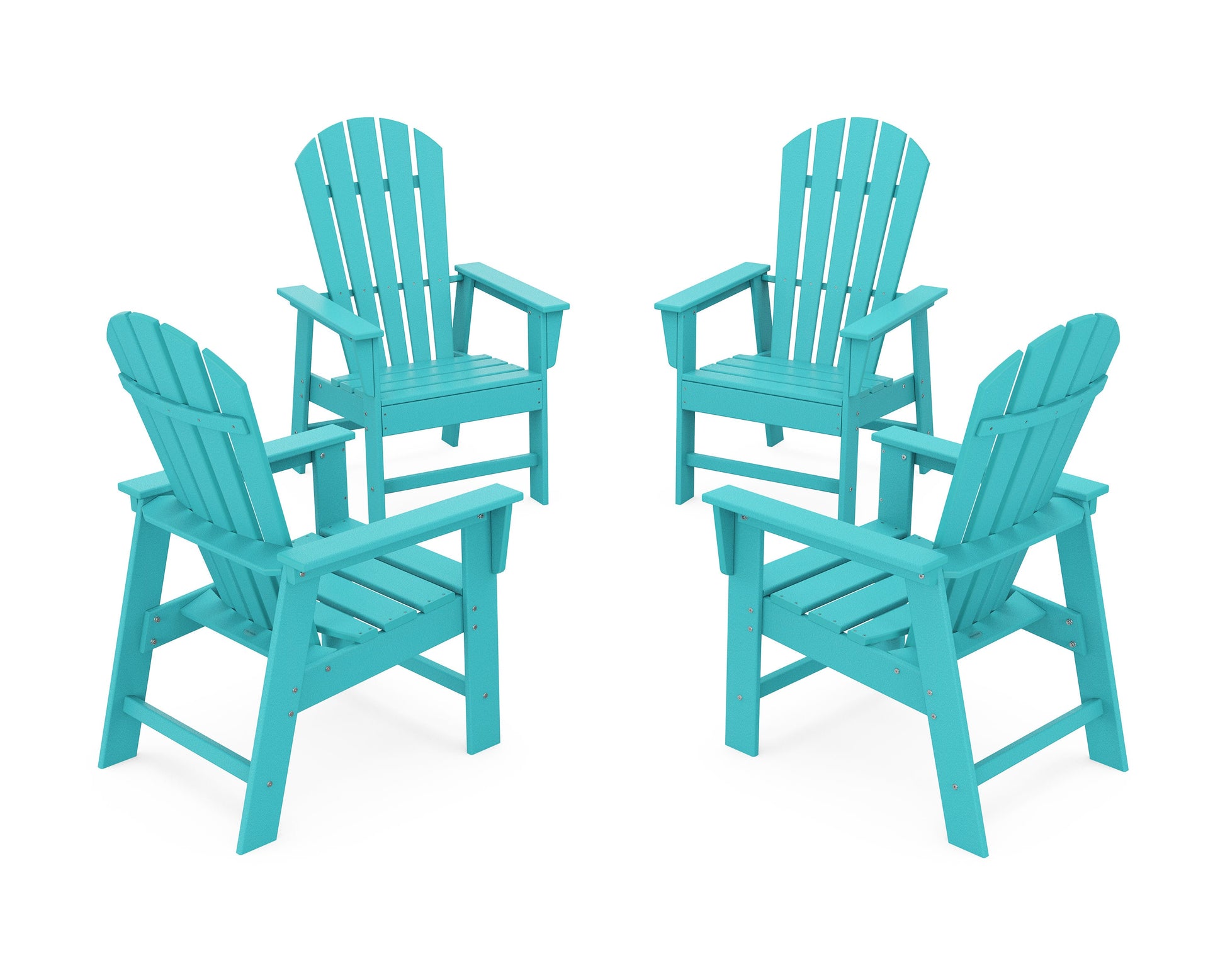 POLYWOOD 4-Piece South Beach Casual Chair Conversation Set — Aruba