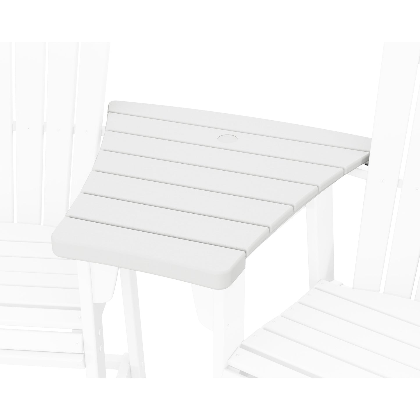 POLYWOOD 600 Series Angled Adirondack Dining Connecting Table — White