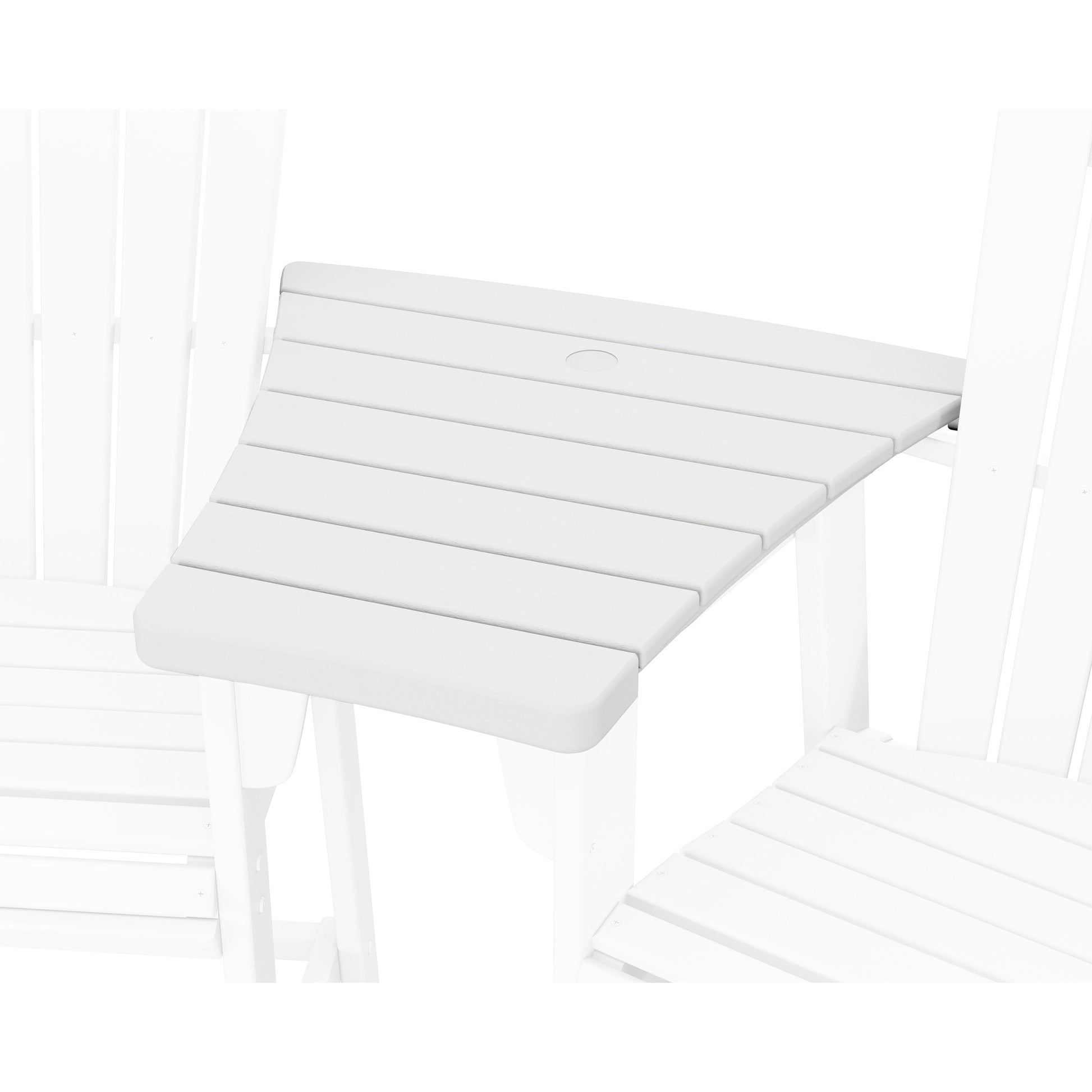 POLYWOOD 600 Series Angled Adirondack Dining Connecting Table — White