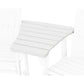 POLYWOOD 600 Series Angled Adirondack Dining Connecting Table — White