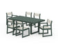 POLYWOOD EDGE Sling 7-Piece Dining Set — Green / Parchment Sling