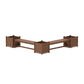 POLYWOOD 60" Country Living L- Shaped Planter Bench Corner Set - Large — Teak