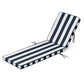 POLYWOOD Acadia Chaise Cushion — Cabana Stripe Marine Indigo