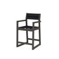 POLYWOOD EDGE Sling Counter Arm Chair — Vintage Coffee / Black Sling