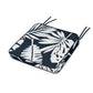 POLYWOOD Chinoiserie Arm Chair Seat Cushion — Leaf Marine Indigo