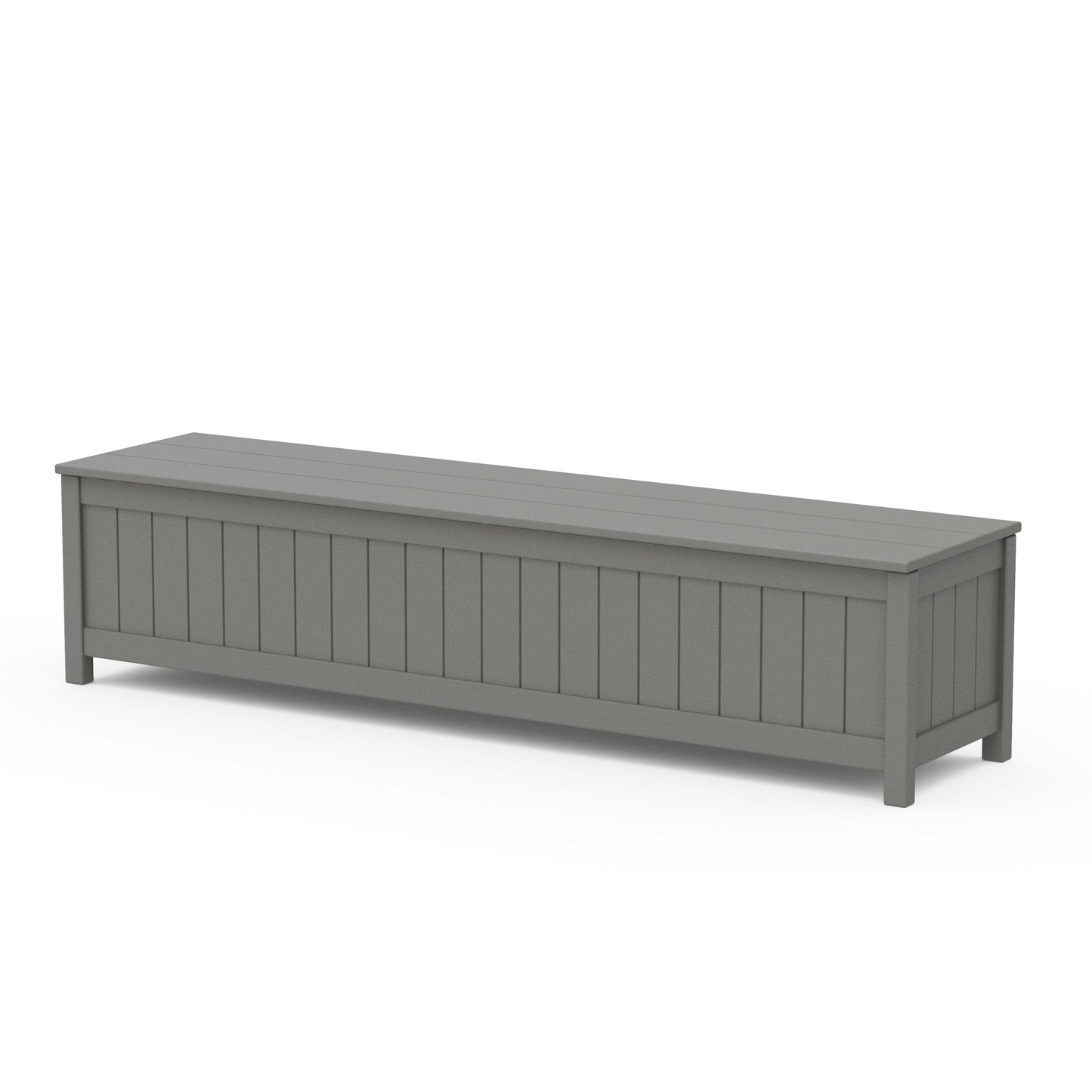 POLYWOOD Vineyard 72" Storage Bench — Slate Grey