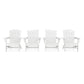 POLYWOOD Wave Collection 4-Piece Adirondack Chair Set FREE SHIPPING