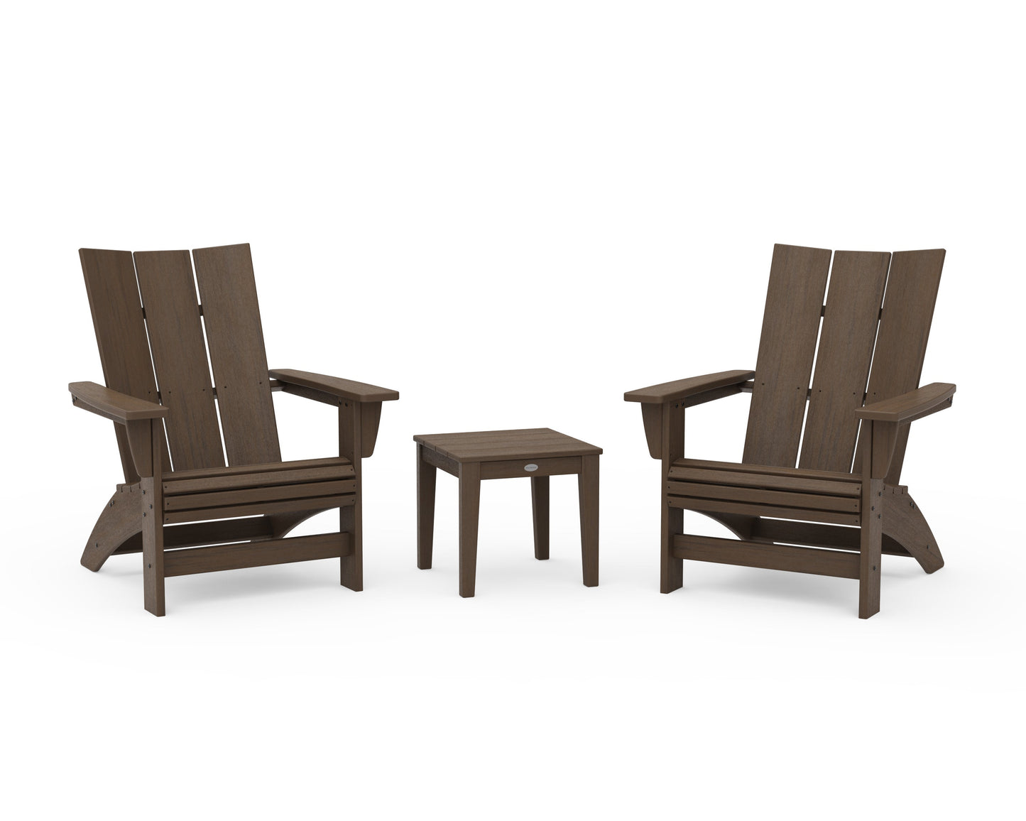 POLYWOOD 3-Piece Modern Grand Adirondack Set — Kona