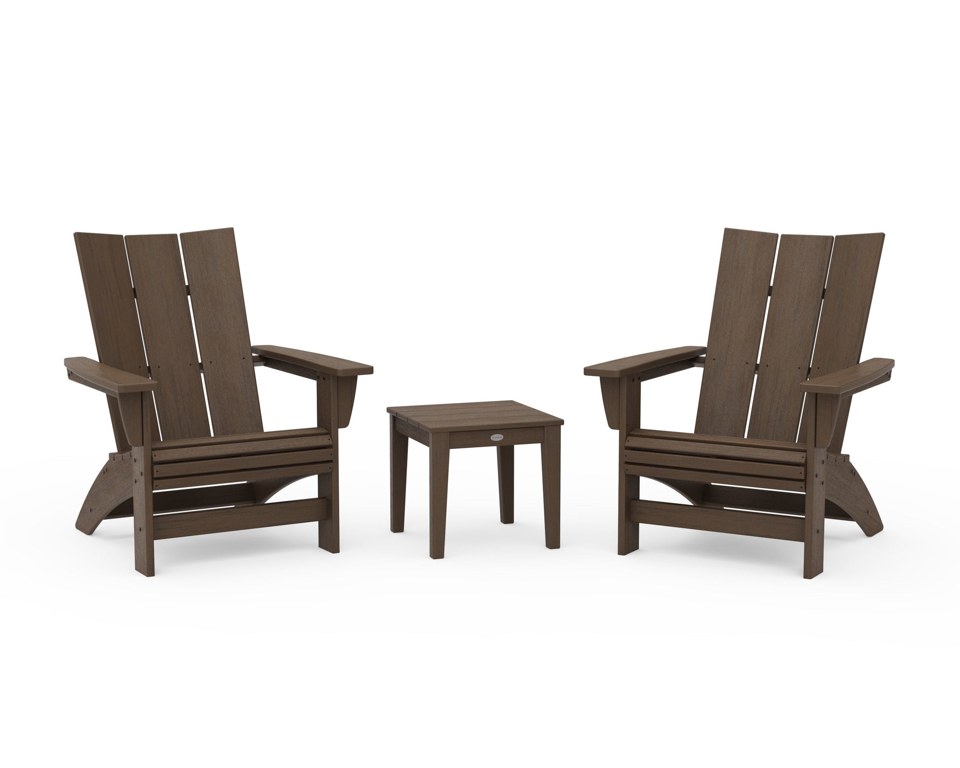 POLYWOOD 3-Piece Modern Grand Adirondack Set — Kona